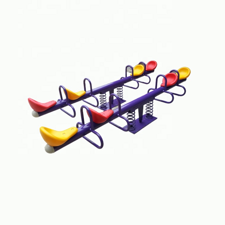 Kids Outdoor Adventure Park - Durable 4-Seat Metal Seesaw Indoor/Outdoor Playground