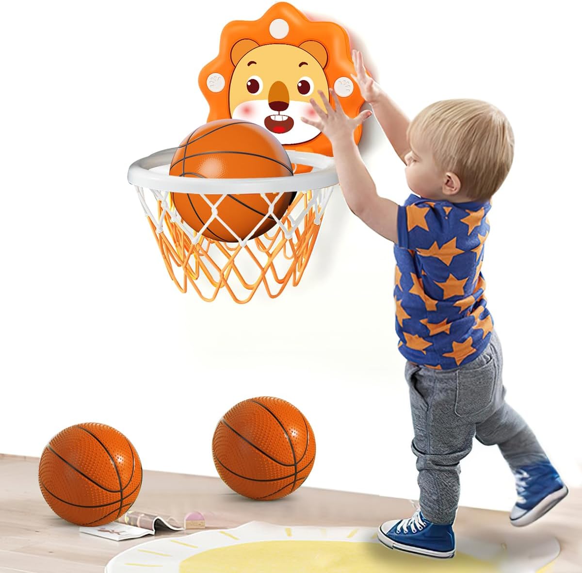 Kids Outdoor Basketball Hoop - Indoor Mini Basketball Hoop for Toddlers