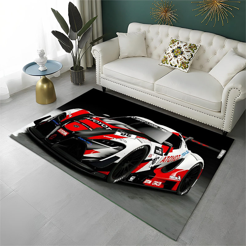 Kids Indoor Outdoor Cart - Racing Car T-Toyoto Sign Non-Slip Area
