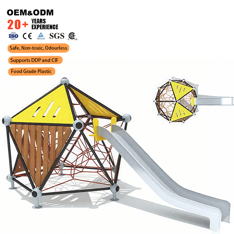 Kids Outdoor Climbing Dome - Outdoor Geodesic Dome Kids Climbing Slide