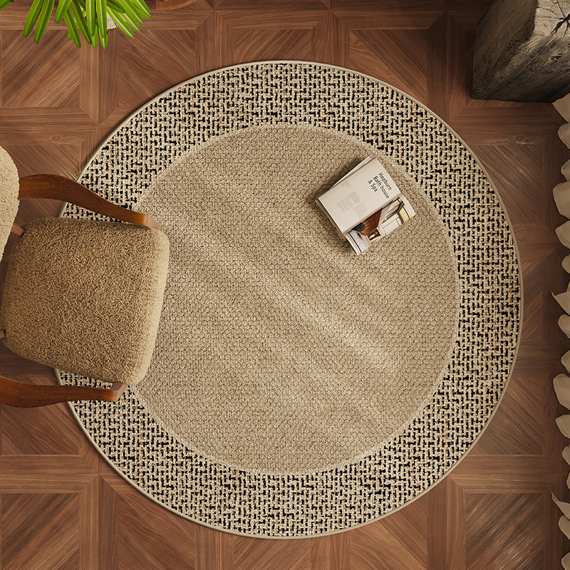 Kids Outdoor Folding Table - VIKAMA Round Office Carpet, European-Style Living