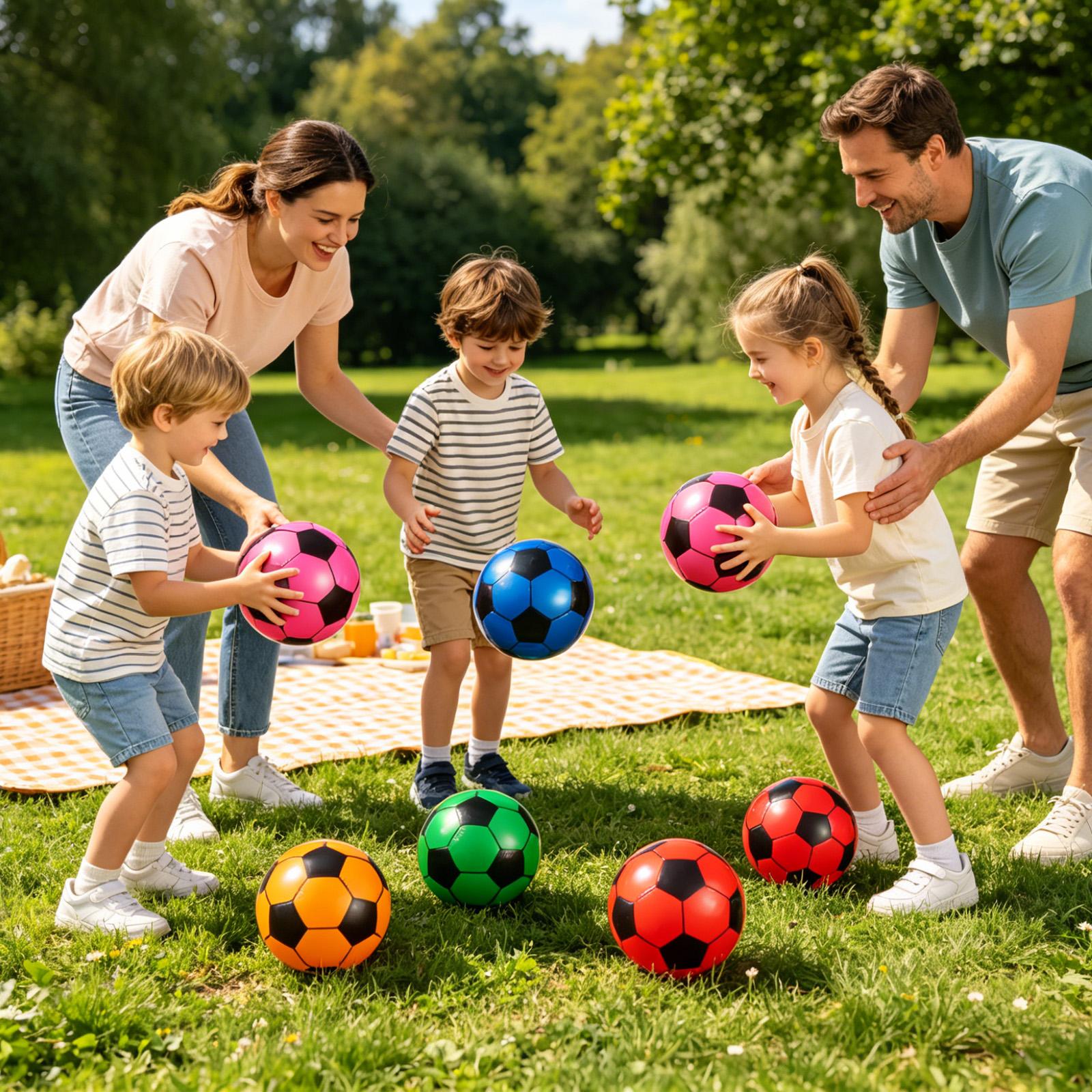 Kids Outdoor Yard Toys - Soccer Ball Inflatable 6 Pieces Pool