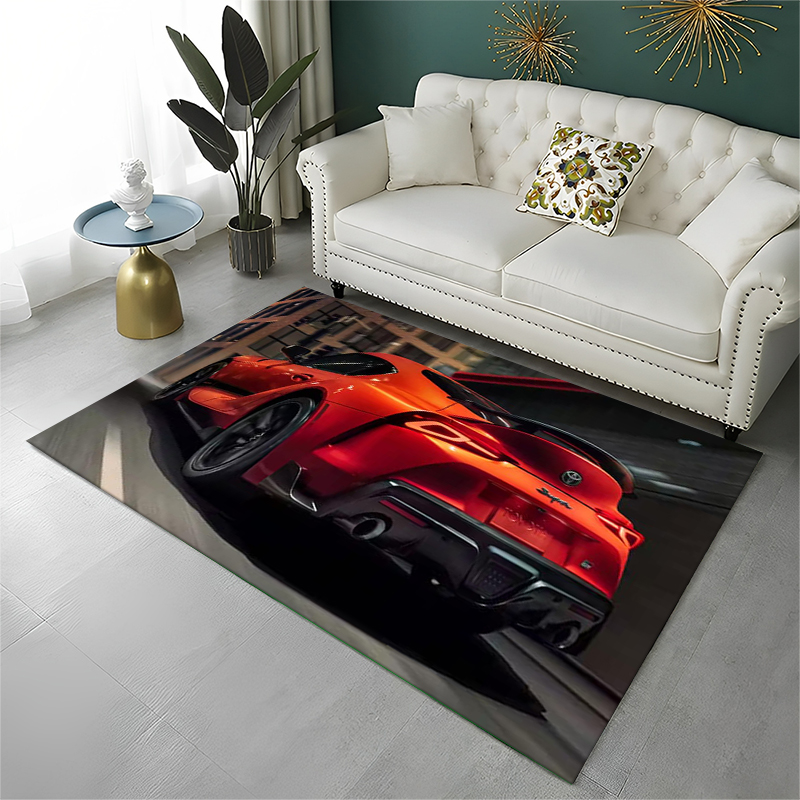 Kids Indoor Outdoor Cart - Racing Car T-Toyoto Sign Non-Slip Area