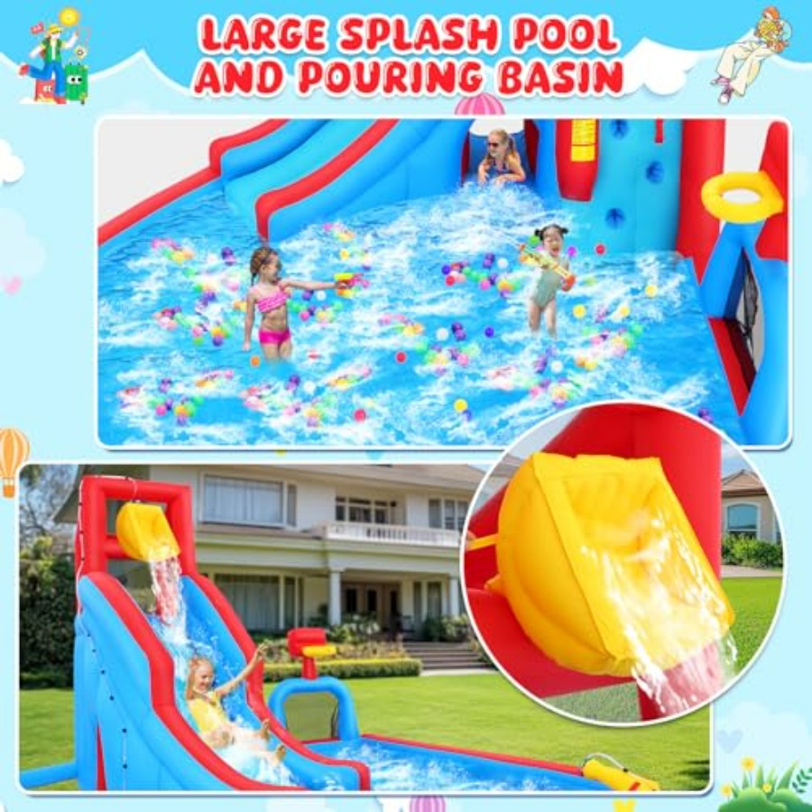 Backyard outdoor water slide i - Kids Outdoor Bounce House review and price