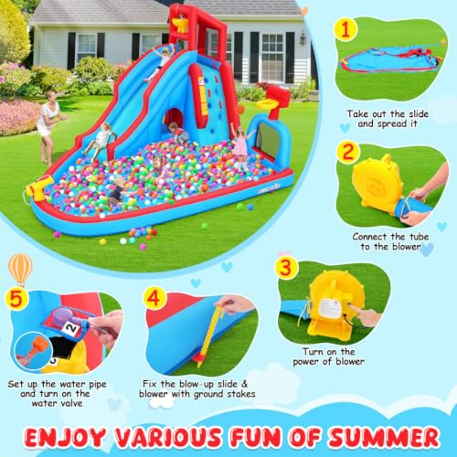 Backyard outdoor water slide i - Kids Outdoor Bounce House review and price