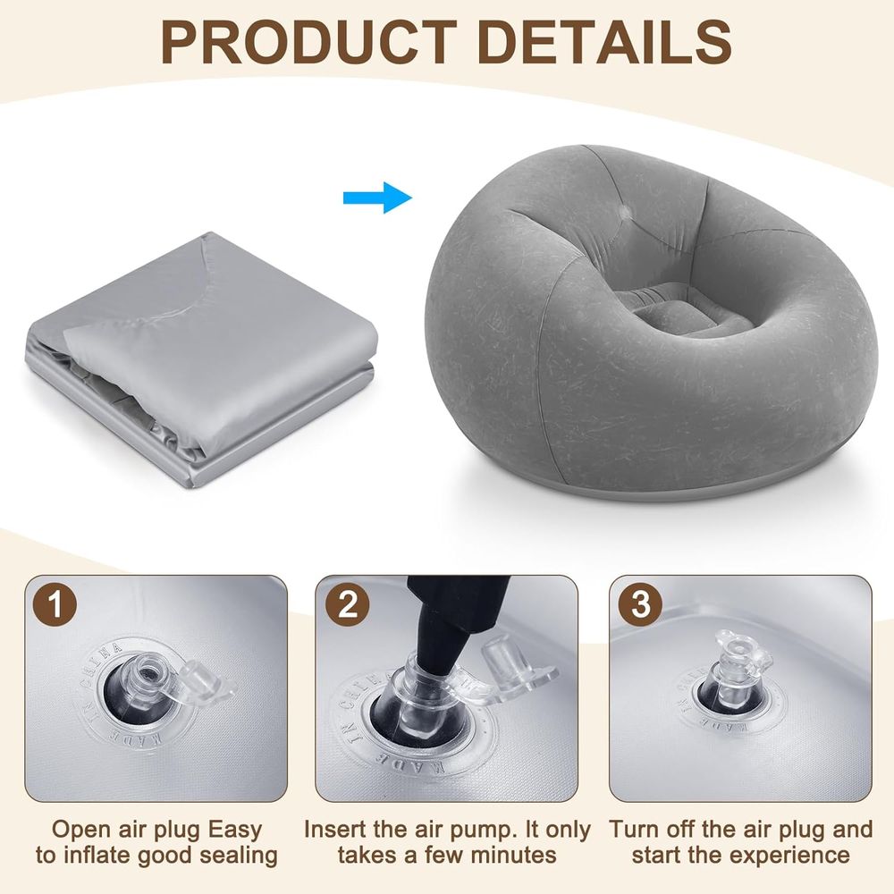 Inflatable Bean Bag Chairs, Gr - Kids Outdoor Loungers review and price
