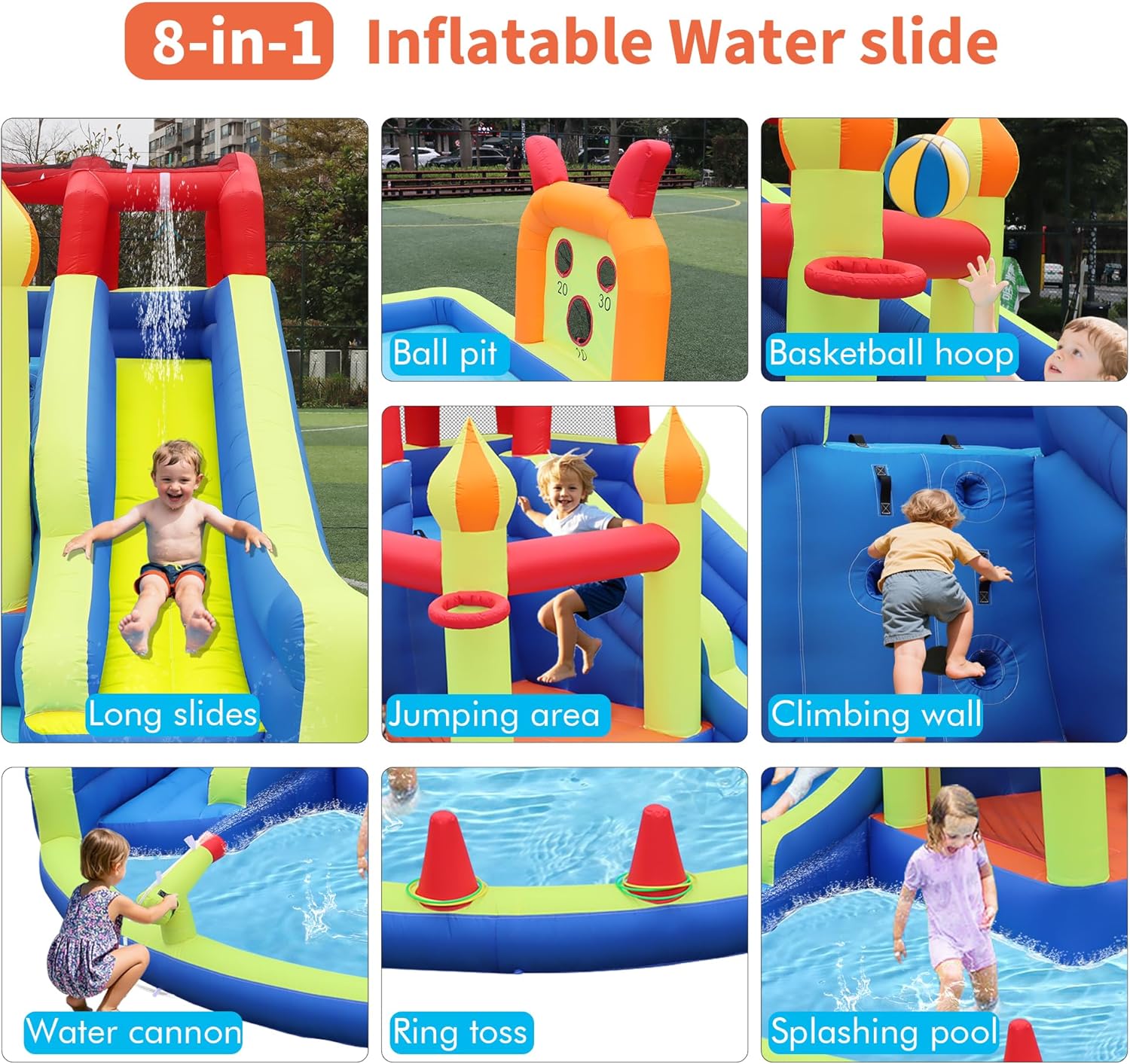 Kids Jumping Castle with Two L - Kids Outdoor Water review and price