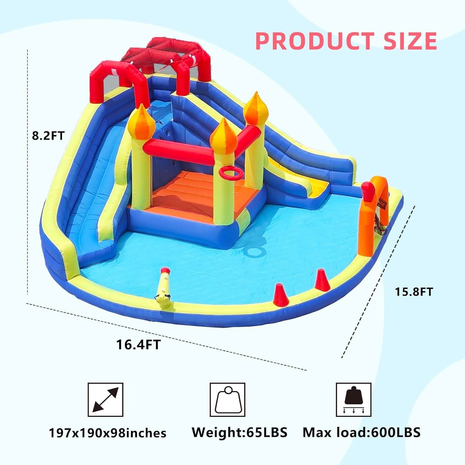 Kids Jumping Castle with Two L - Kids Outdoor Water review and price