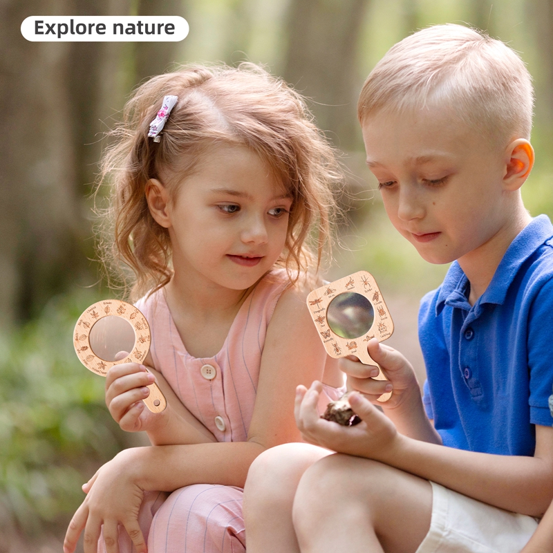 Wooden Magnifying Glass Set An - Kids Outdoor Nature Toys review and price