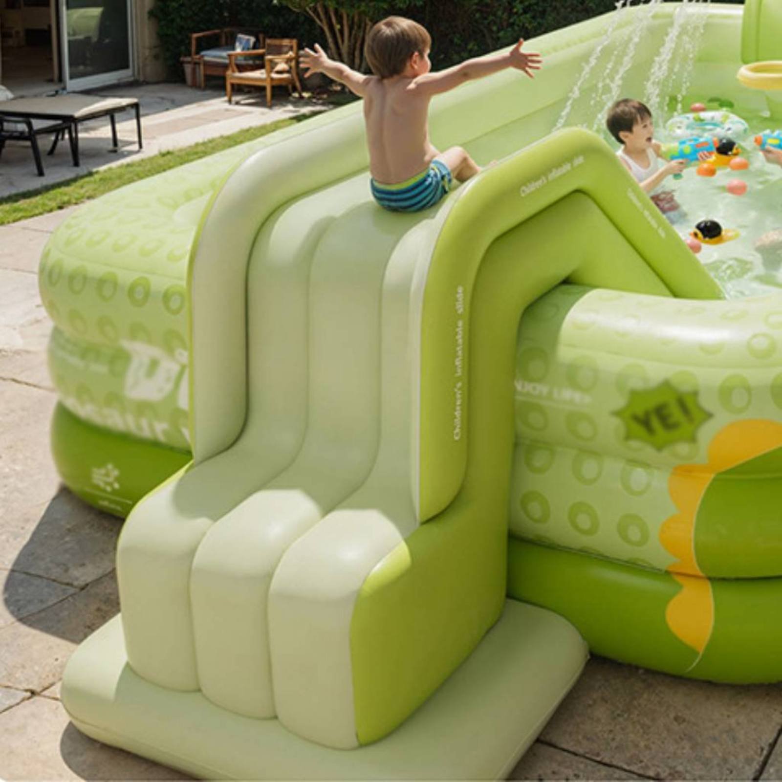 Inflatable Pool Slide Foldable - Kids Outdoor Nature Toys review and price