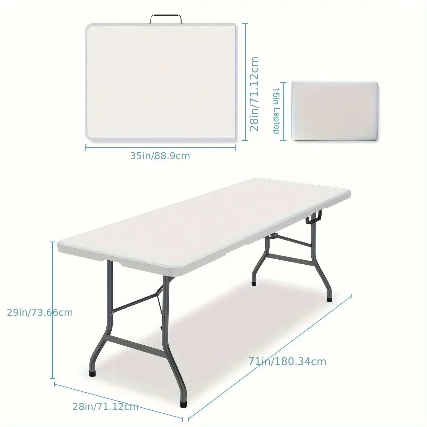 6FT Spacious Plastic Folding T - Kids Outdoor Folding Table review and price