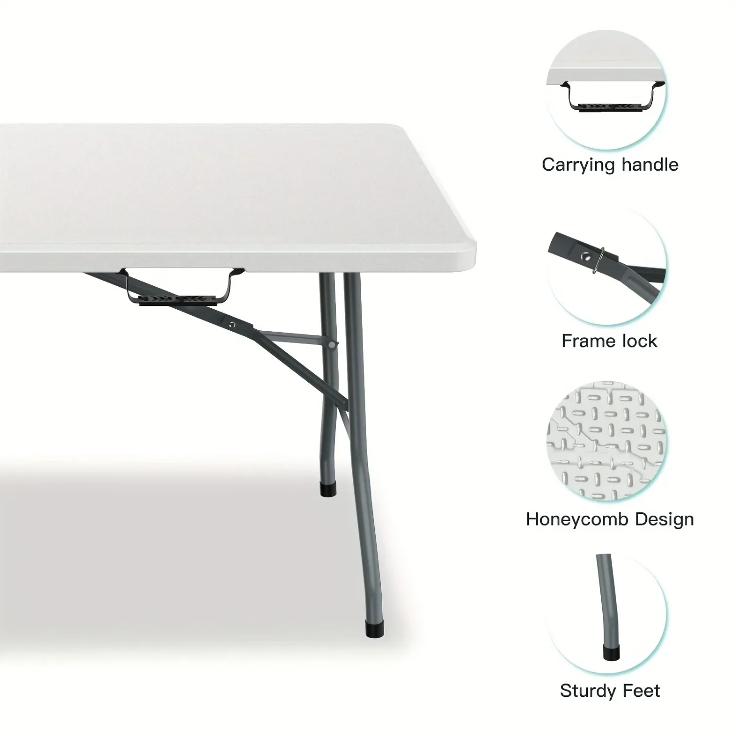 6FT Spacious Plastic Folding T - Kids Outdoor Folding Table review and price