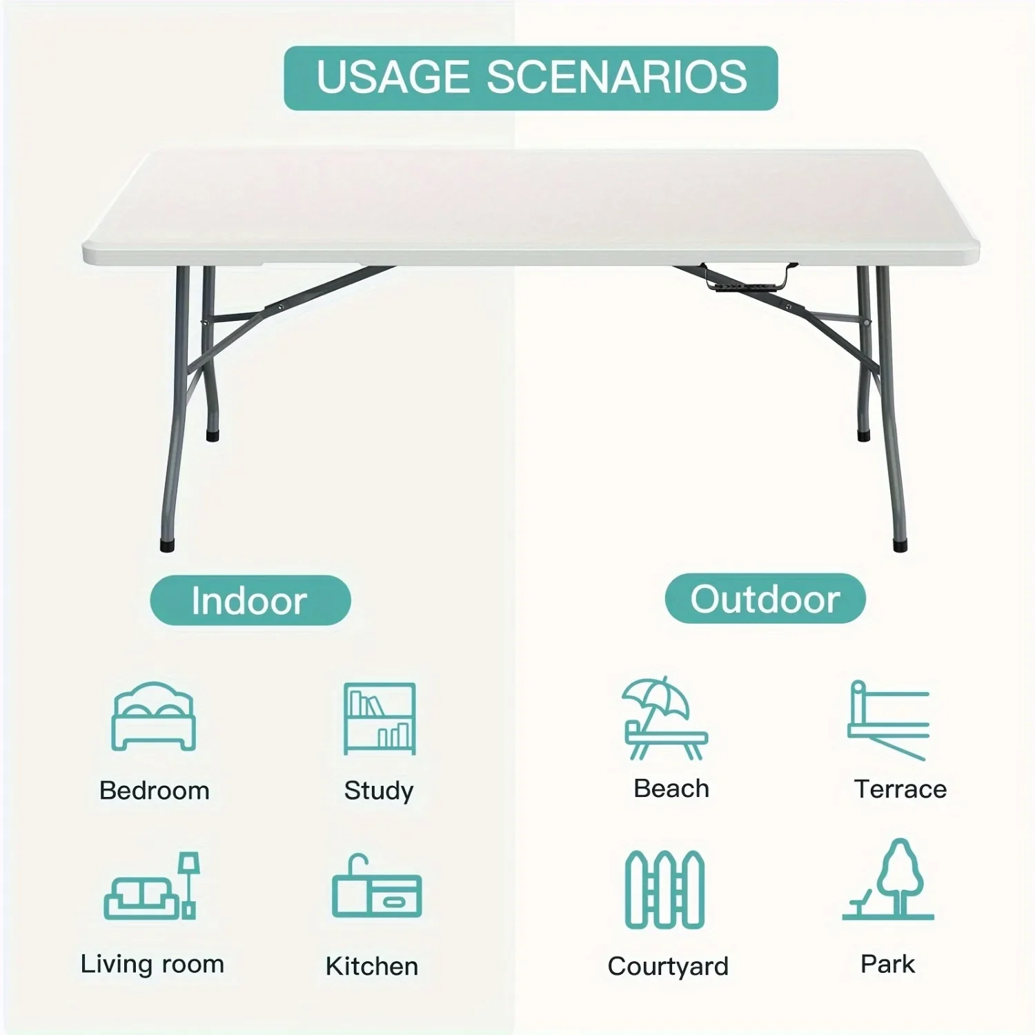 6FT Spacious Plastic Folding T - Kids Outdoor Folding Table review and price