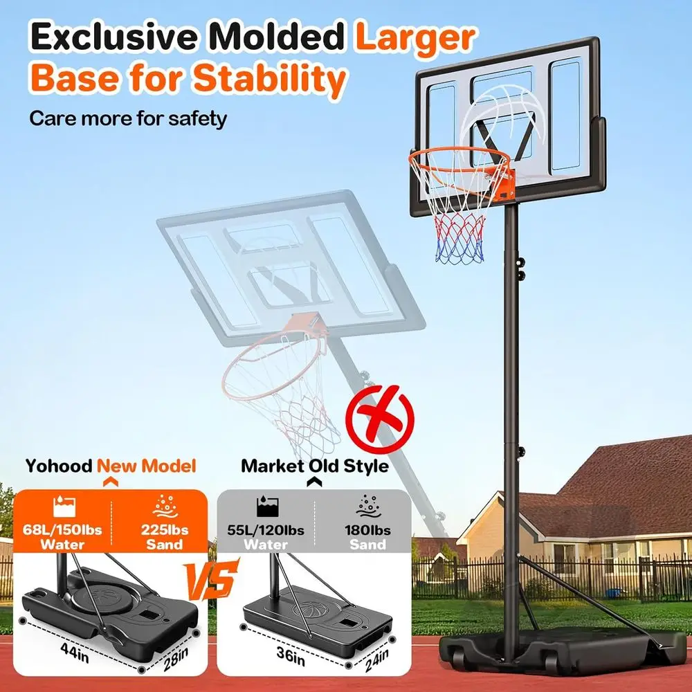 Adjustable Portable Outdoor Ba - Kids Outdoor Basketball Hoop review and price