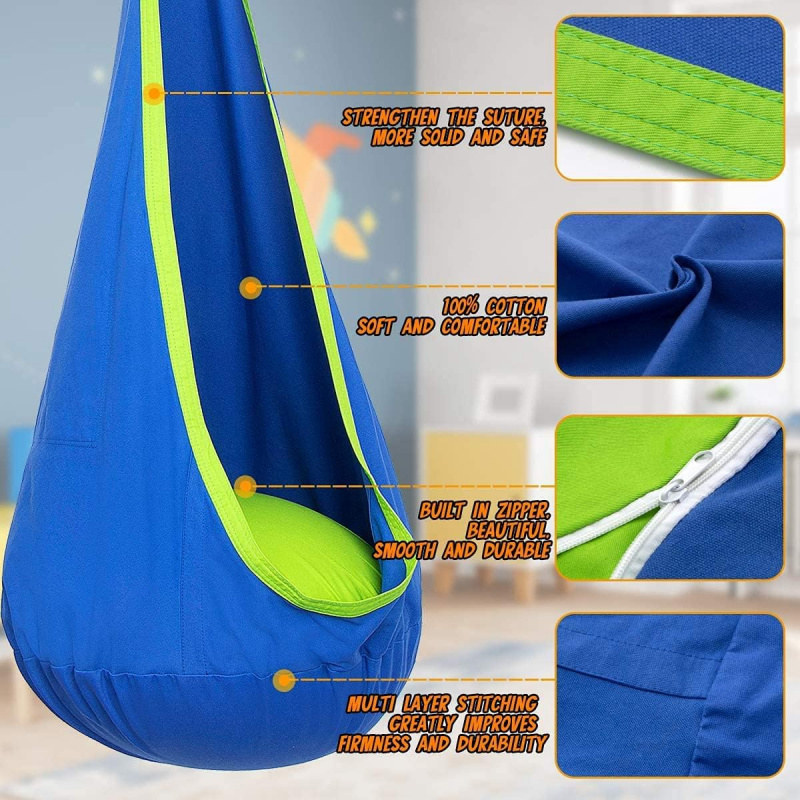 Children Hanging Pod Swing Ham - Kids Outdoor Hammock Swing review and price