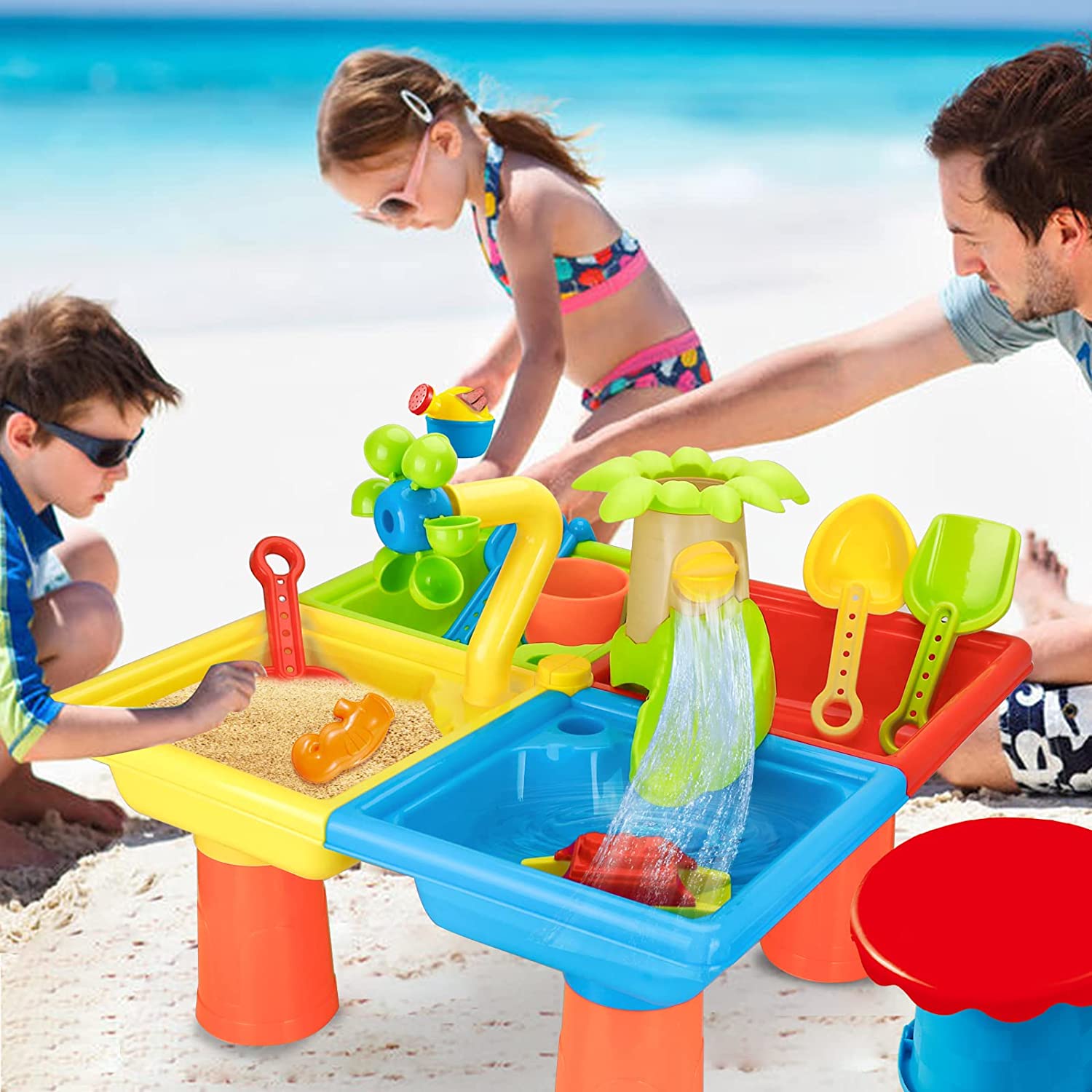 Beach Table Sand Play Toys Chi - Kids Outdoor Nature Toys review and price