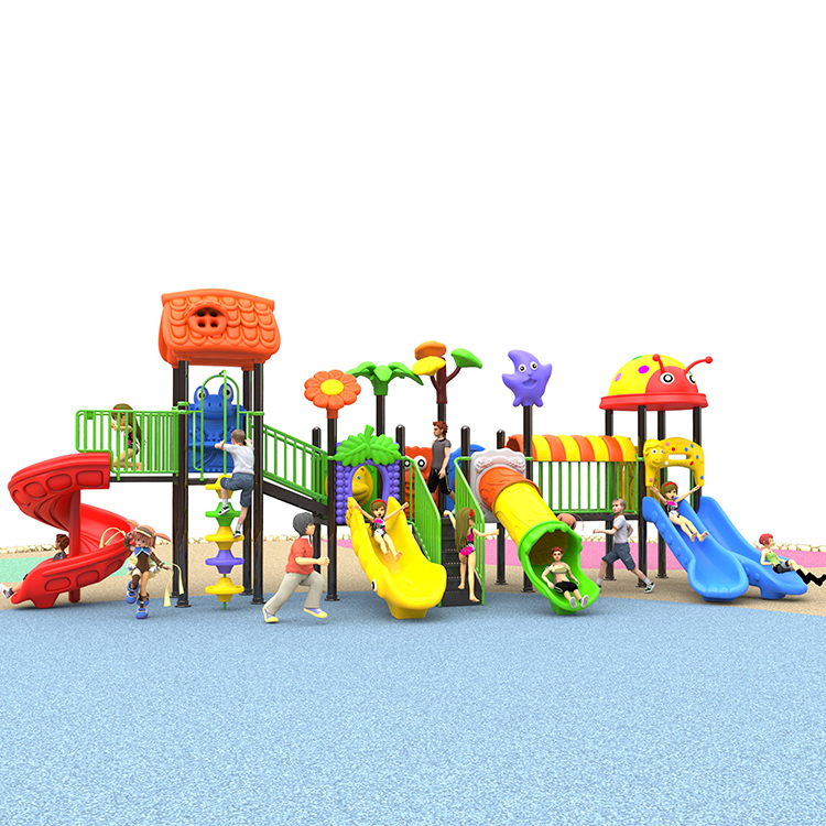 Outdoor Colorful Plastic Slide - Kids Outdoor Adventure Park review and price