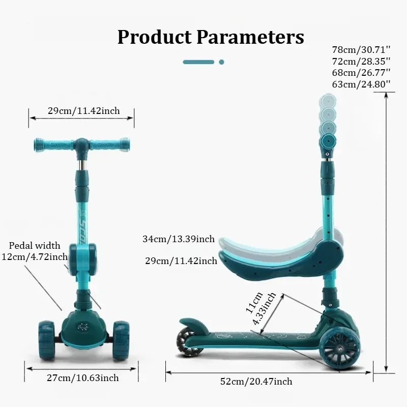 2-in-1 Kids Kick Scooter with  - Kids Outdoor Exercise Equipment review and price