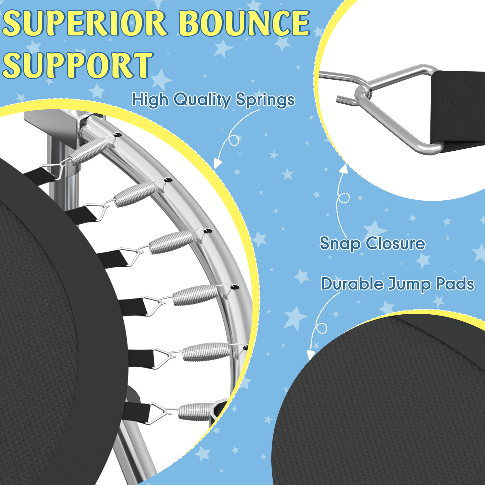 5FT 8-in-1 Toddler Trampoline  - Kids Outdoor Hammock Swing review and price