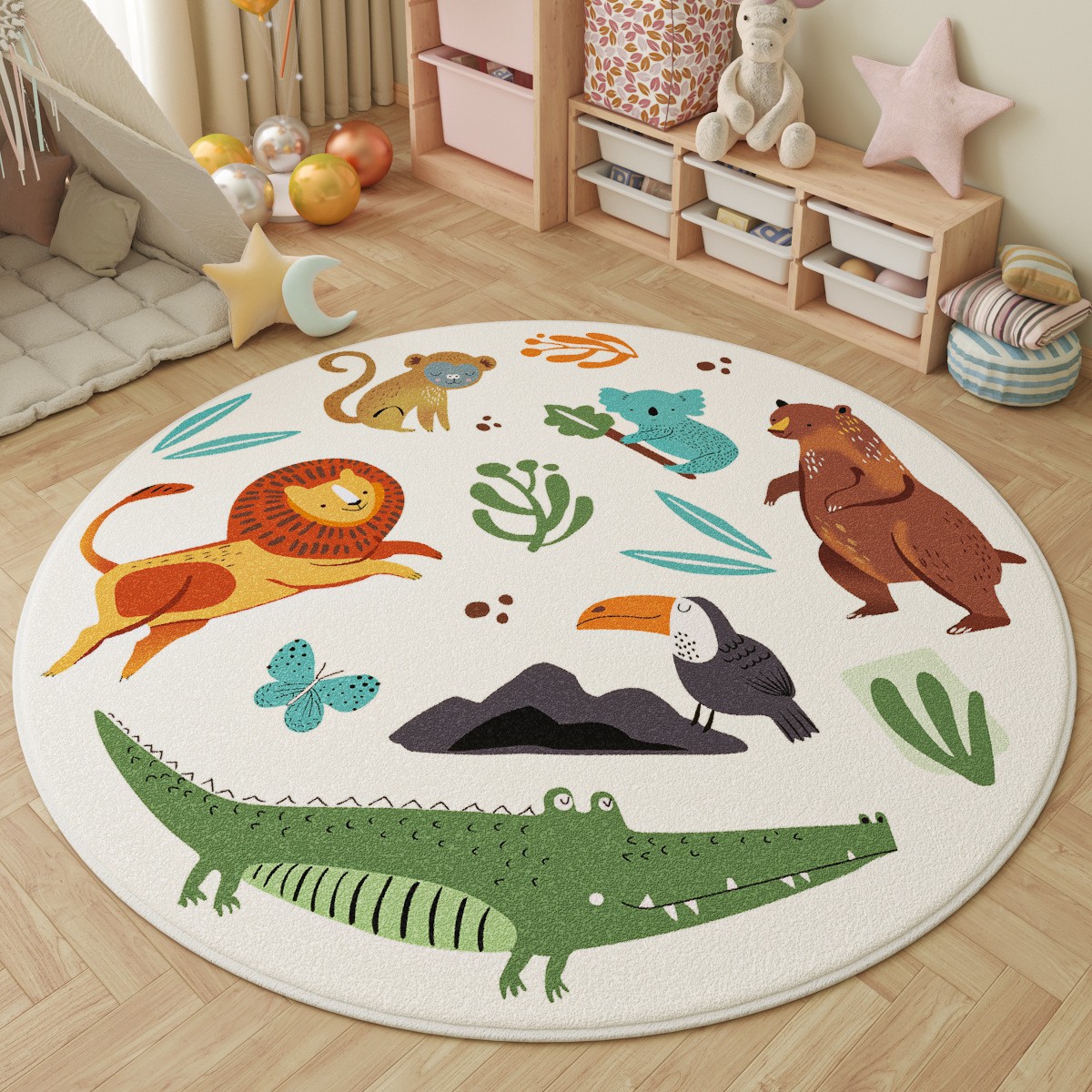 Fun in the Park Kids Round Rug - Kids Outdoor Adventure Park review and price