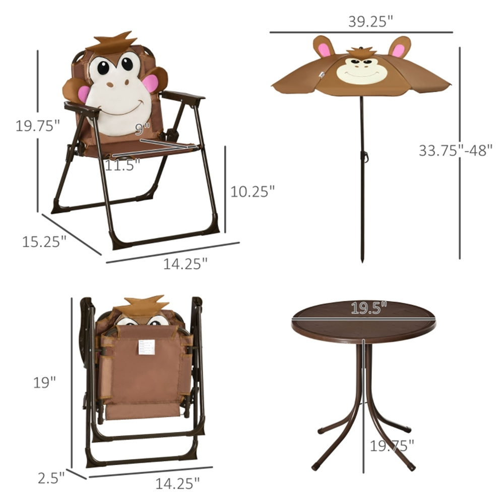 Cute Monkey Kids Patio Table C - Kids Outdoor Umbrella Chair review and price
