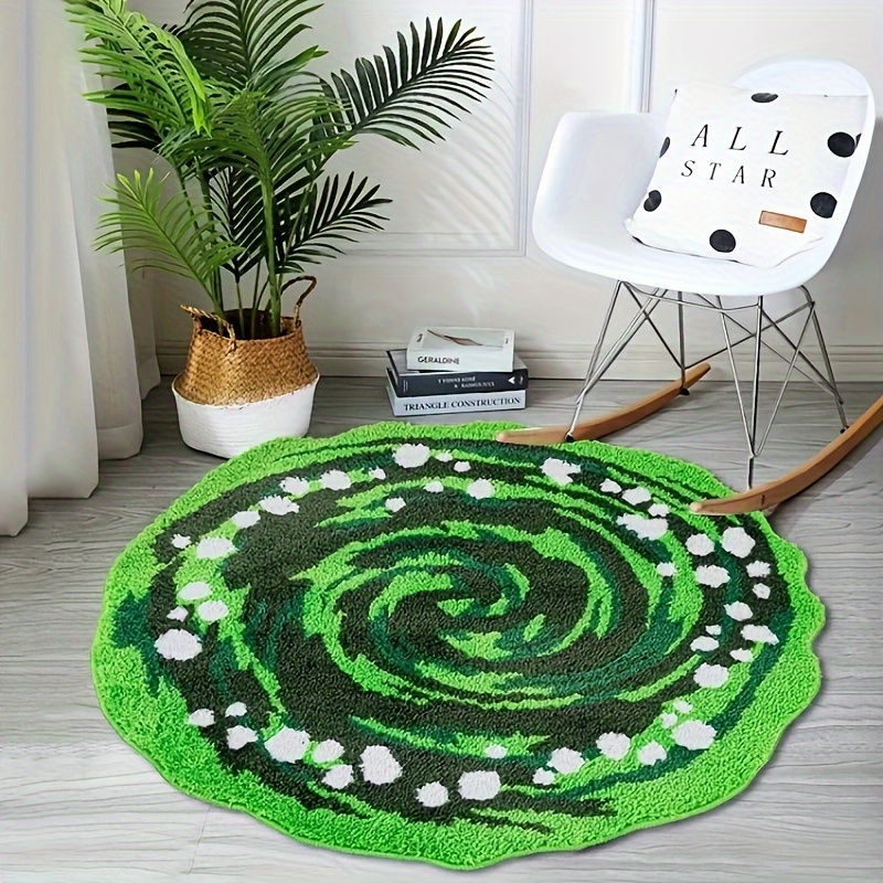 VIKAMA Green Round Plush Carpe - Kids Outdoor Folding Table review and price