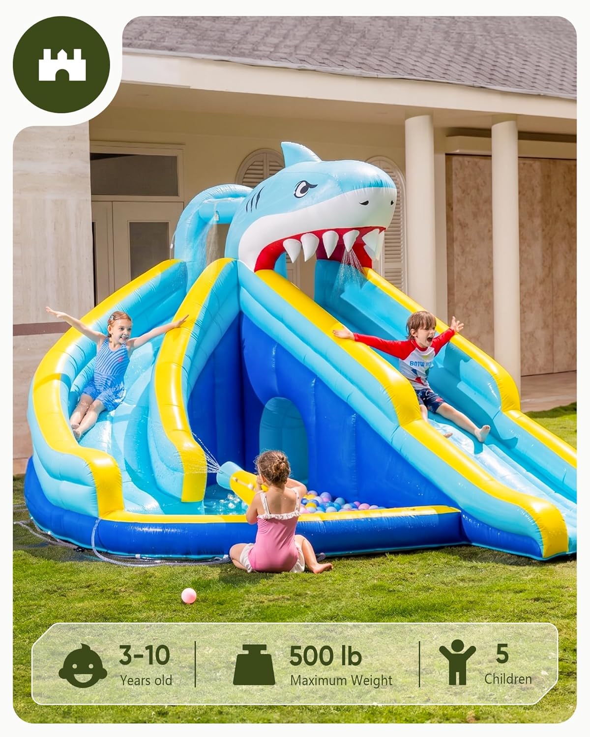 Kids Inflatable Water Slide Bo - Kids Outdoor Bounce House review and price