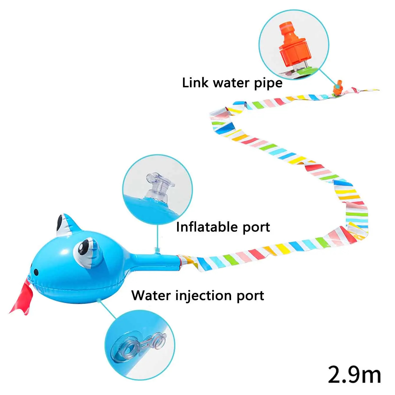 Inflatable Water Spray Snake T - Kids Outdoor Nature Toys review and price
