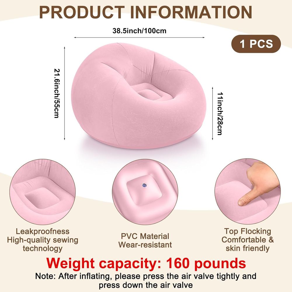 Inflatable Bean Bag Chairs, Pi - Kids Outdoor Lounger Chair review and price