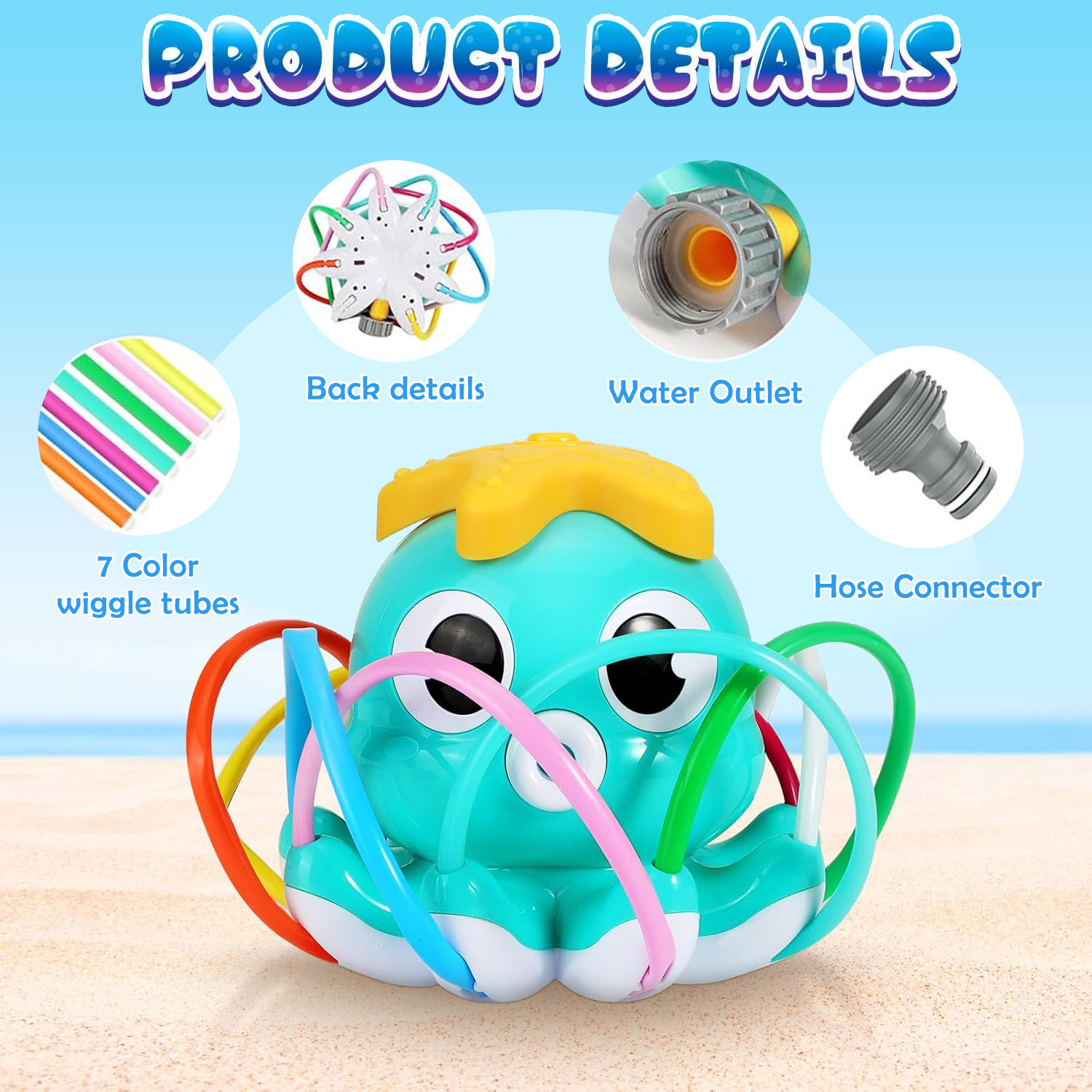 Octopus Sprinkler Water Spray  - Kids Outdoor Yard Toys review and price