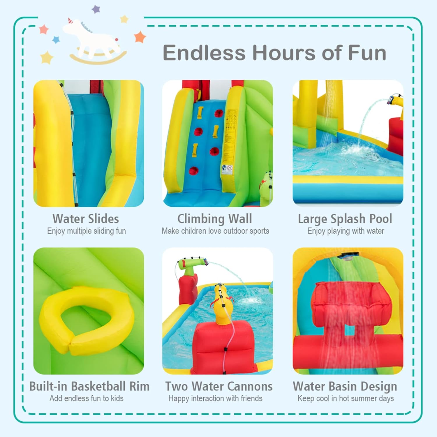 Mega Inflatable Water Park Bou - Kids Outdoor Water review and price