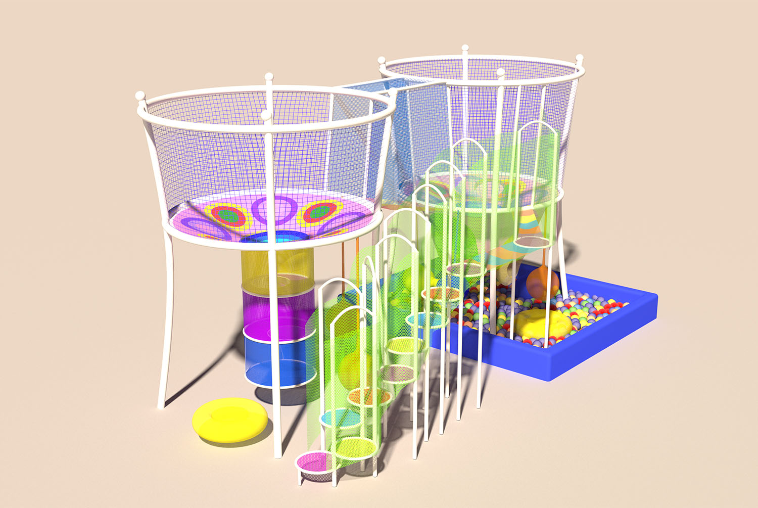 Rainbow Net Playground for Adv - Kids Outdoor Adventure Park review and price