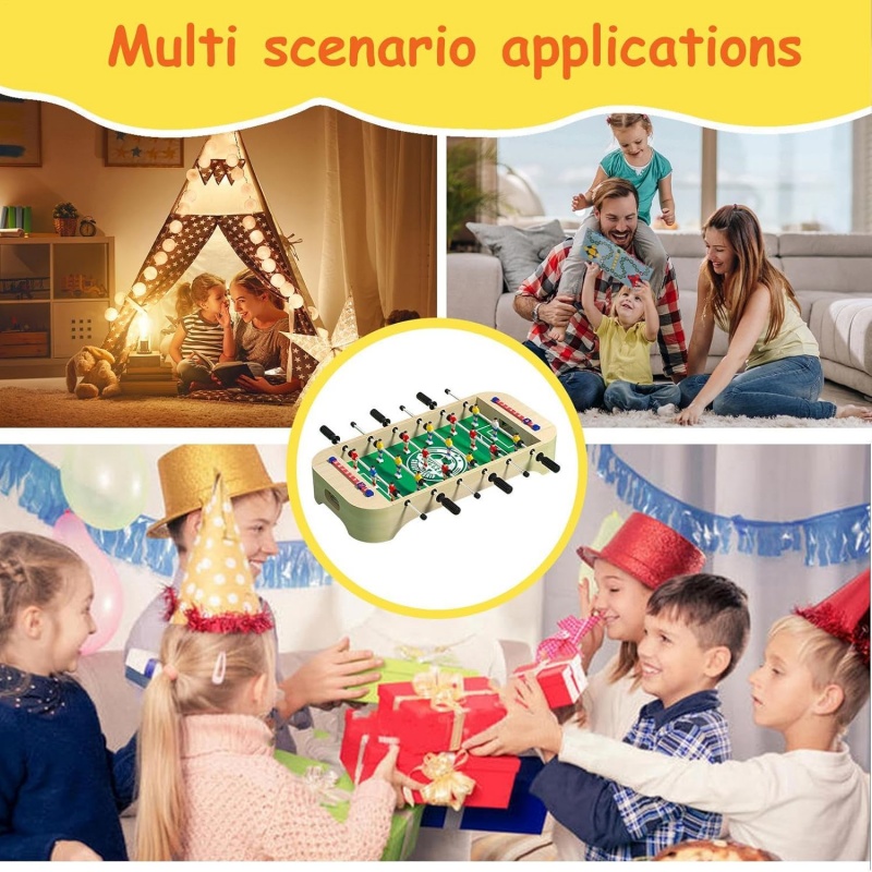 Mini Wooden Table Football Gam - Kids Outdoor Folding Table review and price
