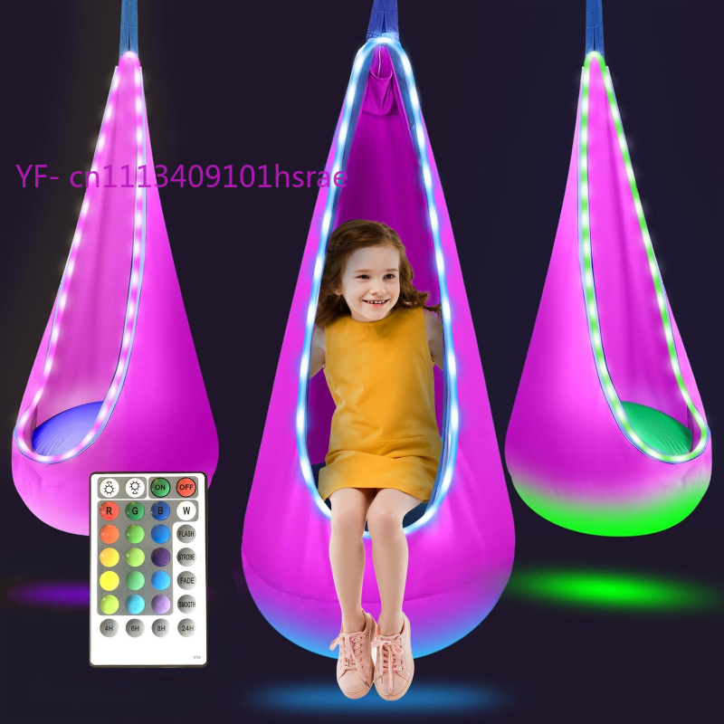 Glowing LED Inflatable Hammock - Kids Outdoor Hammock Swing review and price