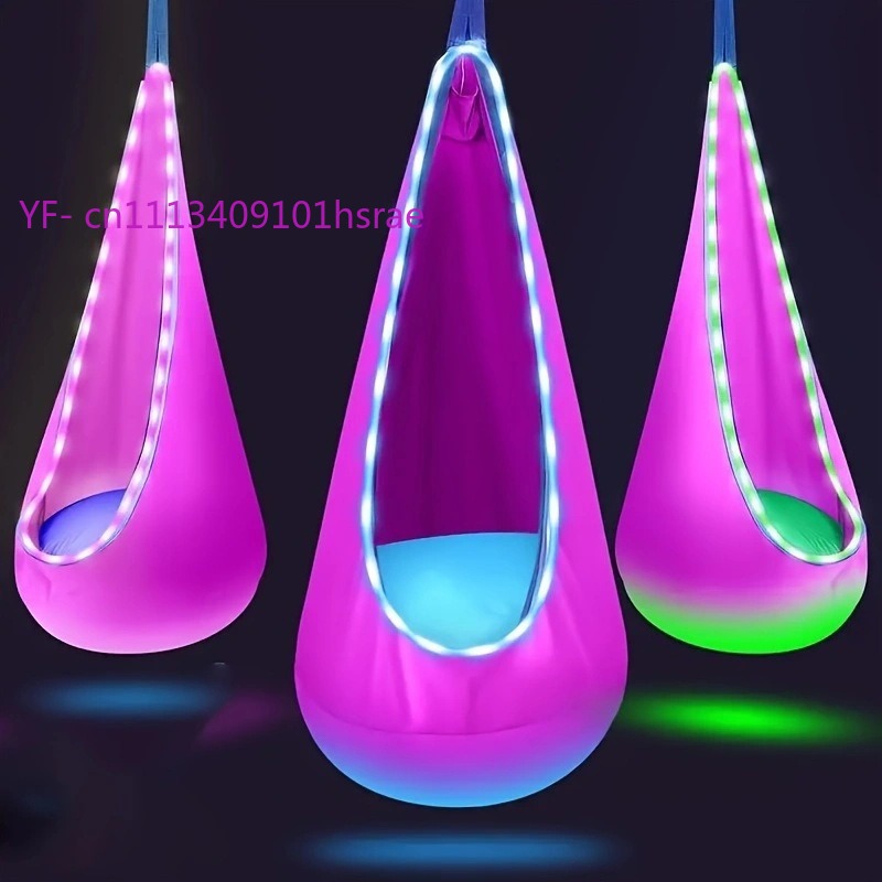 Glowing LED Inflatable Hammock - Kids Outdoor Hammock Swing review and price