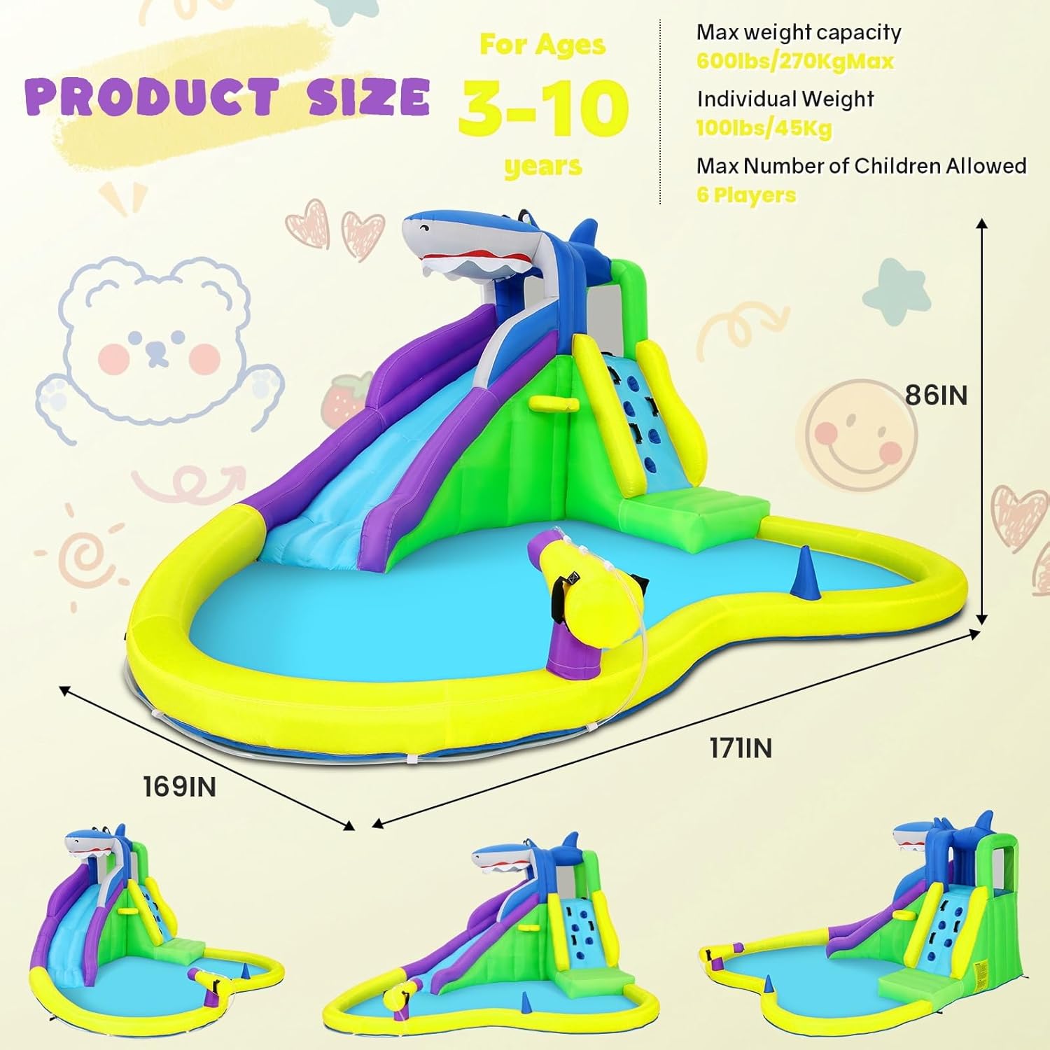 13x14FT Inflatable Bounce Hous - Kids Outdoor Water review and price