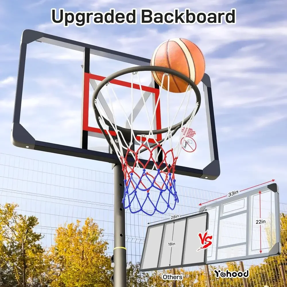 Adjustable Height Portable Bas - Kids Outdoor Basketball Hoop review and price