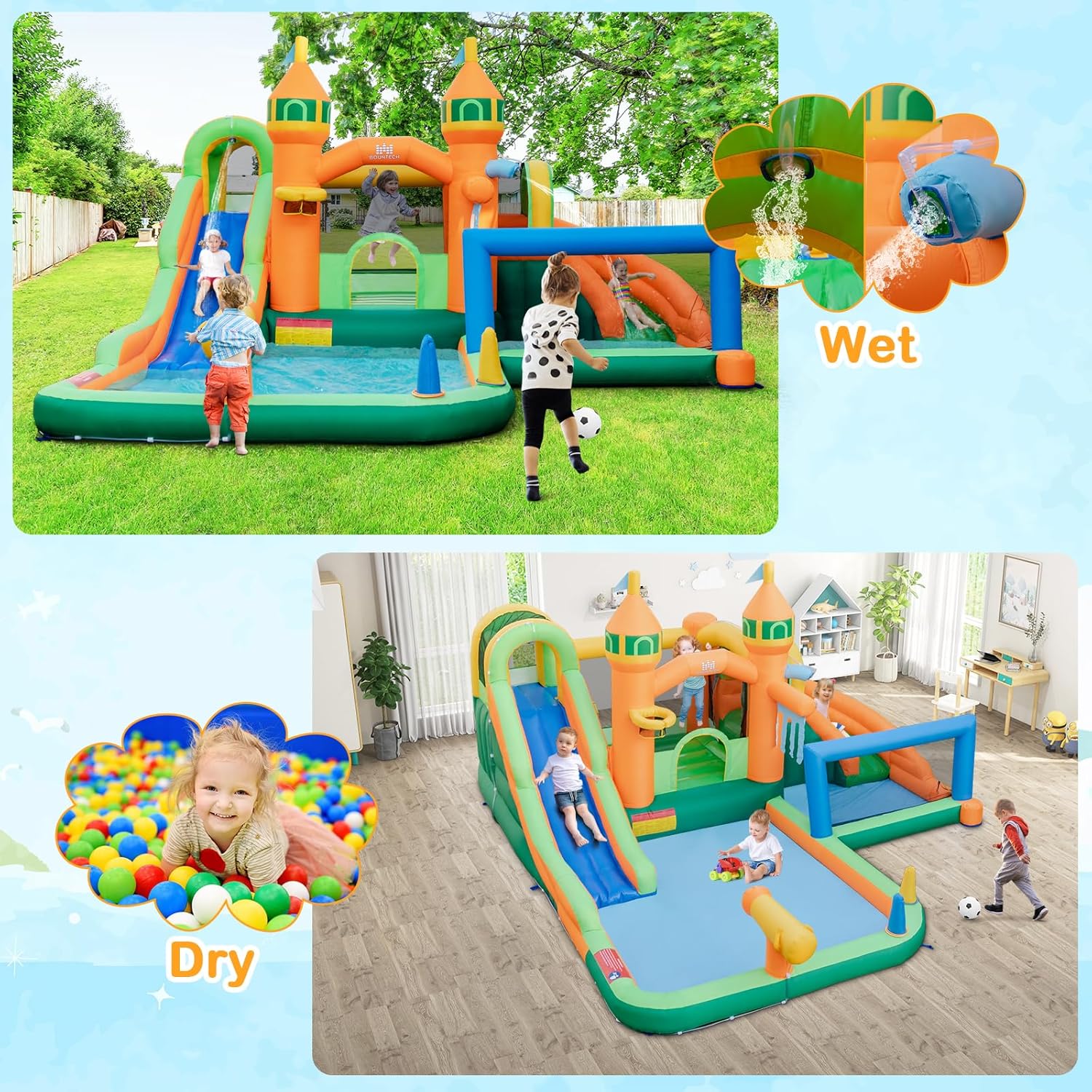9-in-1 Inflatable Water Park B - Kids Outdoor Water review and price