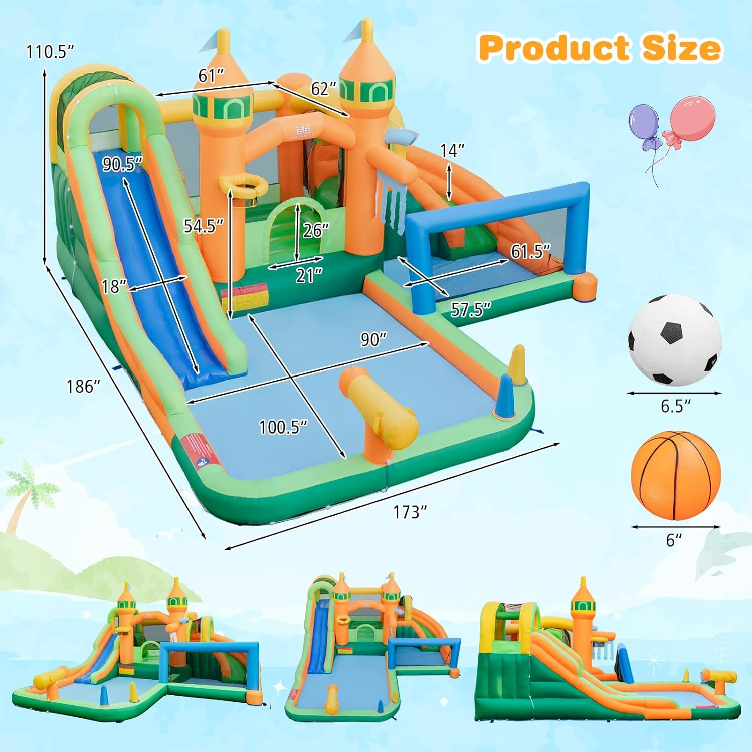 9-in-1 Inflatable Water Park B - Kids Outdoor Water review and price