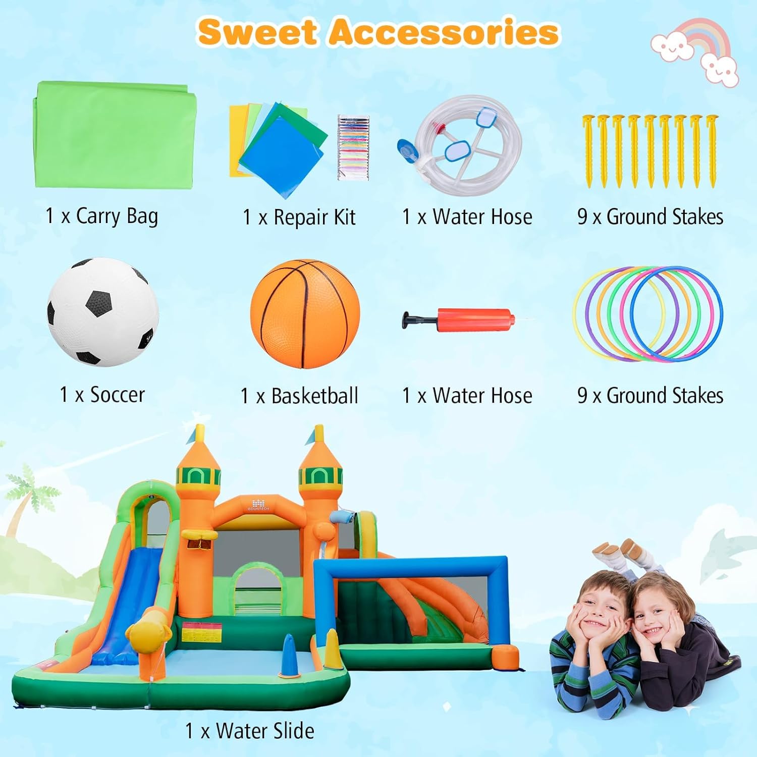 9-in-1 Inflatable Water Park B - Kids Outdoor Water review and price