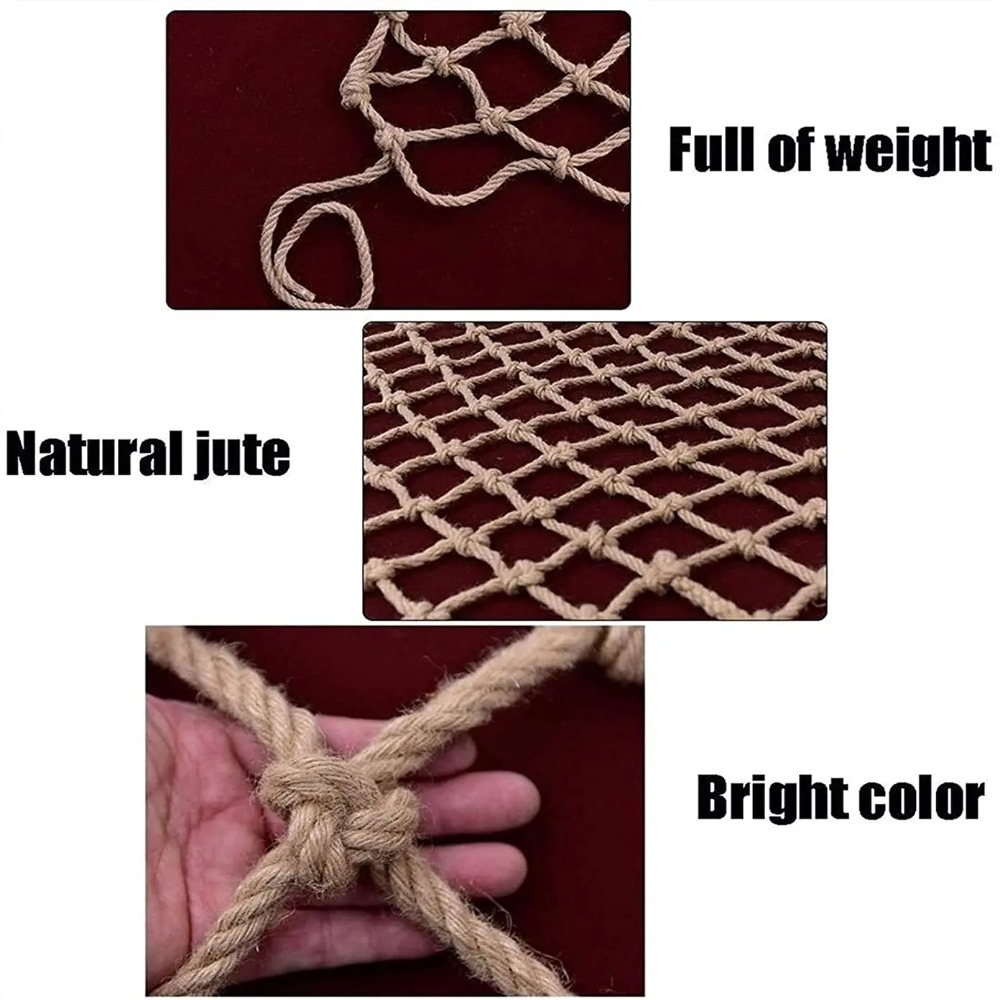 Hemp Rope Climbing Net Garden  - Kids Outdoor Net review and price