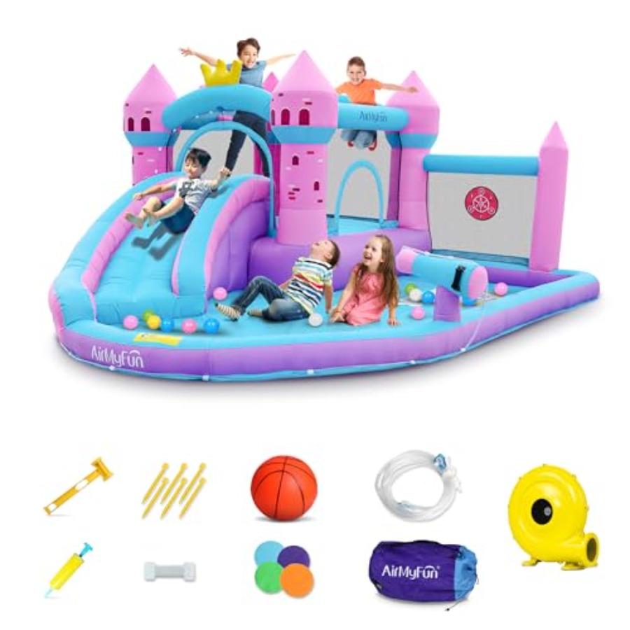 Backyard inflatable waterslide - Kids Outdoor Bounce House review and price