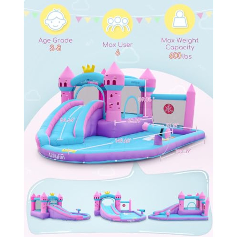 Backyard inflatable waterslide - Kids Outdoor Bounce House review and price