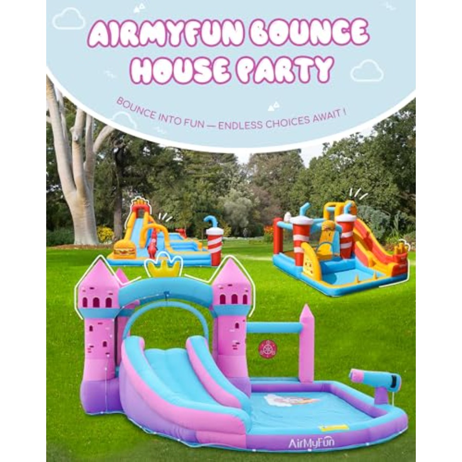 Backyard inflatable waterslide - Kids Outdoor Bounce House review and price