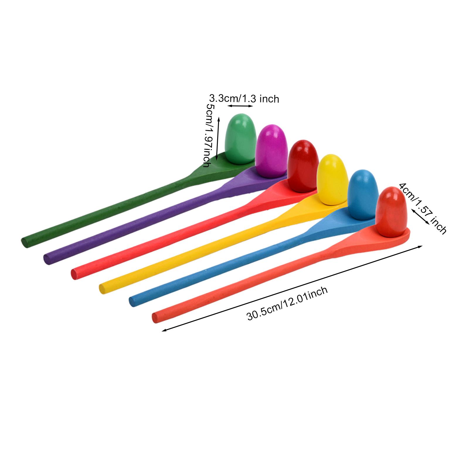 6 Pieces Egg Spoon Race Game H - Kids Outdoor Yard Toys review and price
