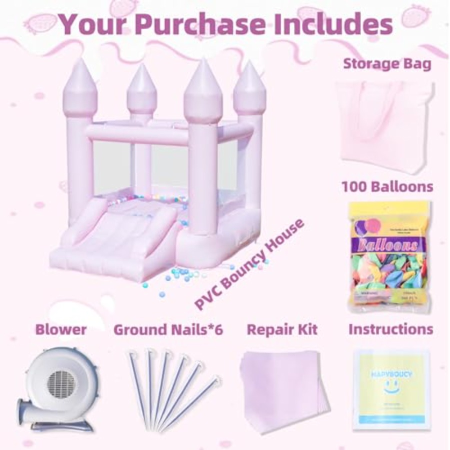 PVC bounce house for kids 3-6  - Kids Outdoor Bounce House review and price