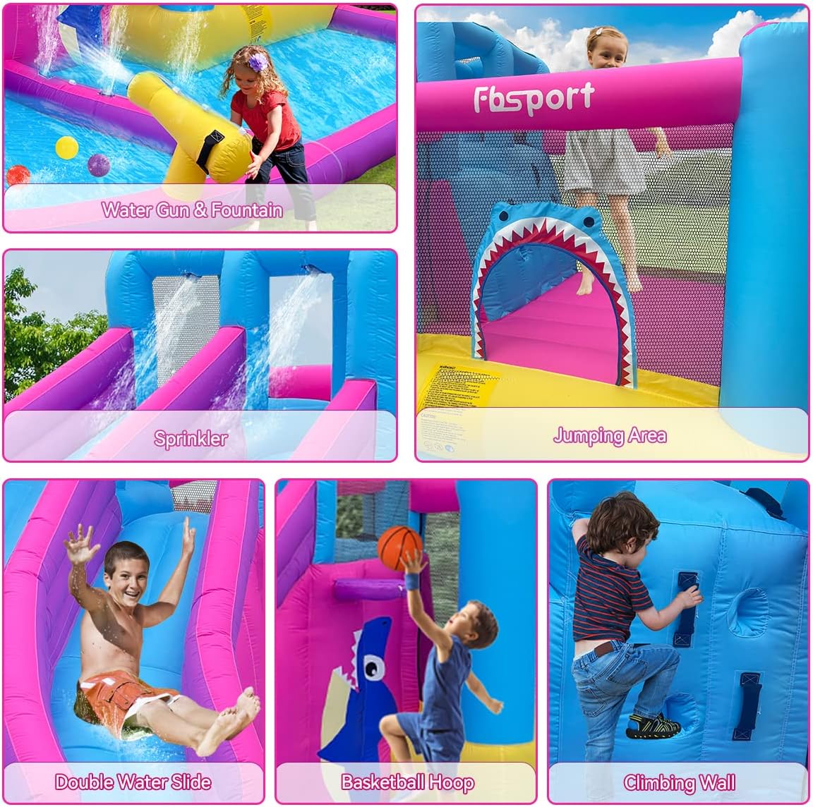 Twin Water Slides Inflatable B - Kids Outdoor Water review and price