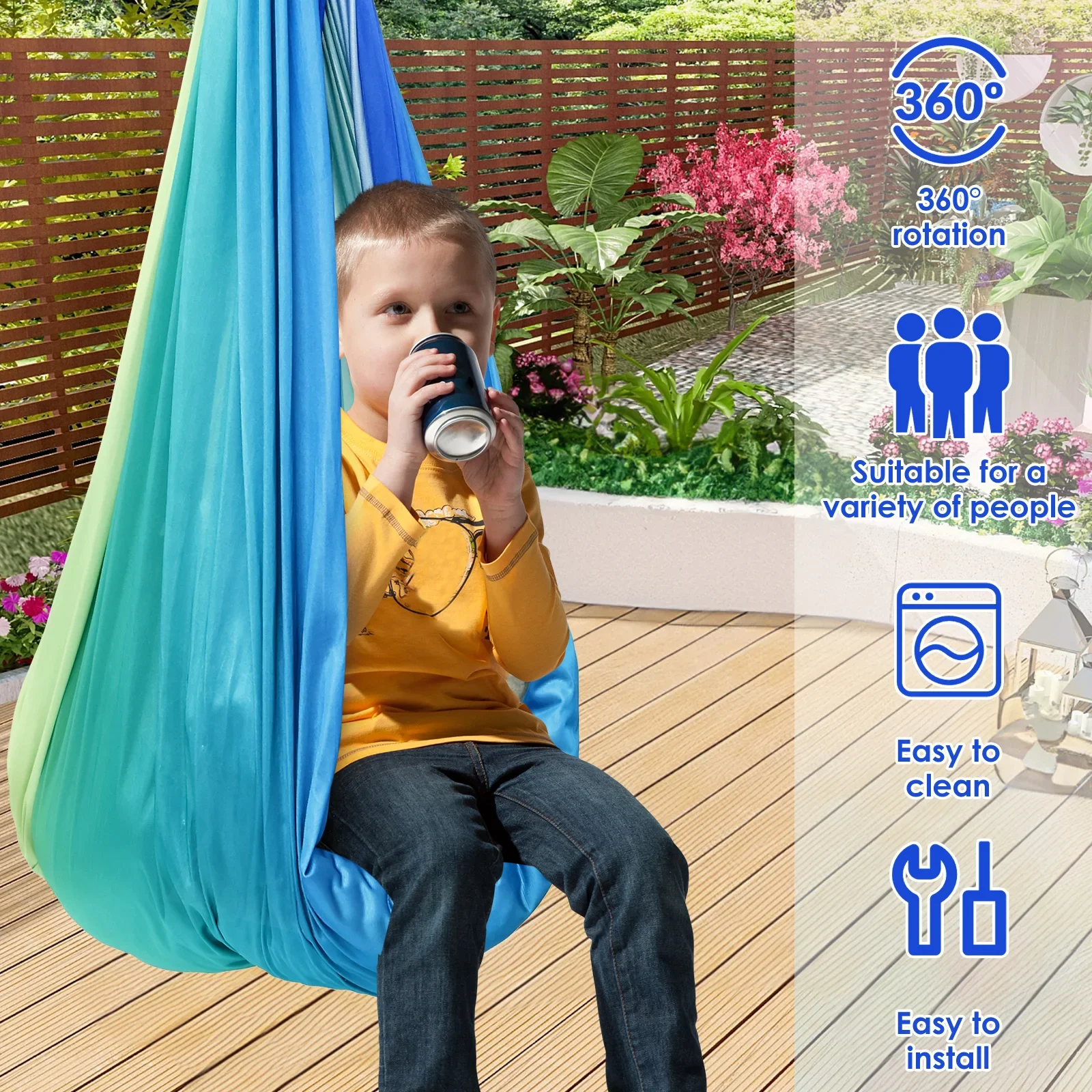 Sensory Swing Comfortable Kids - Kids Outdoor Hammock Swing review and price